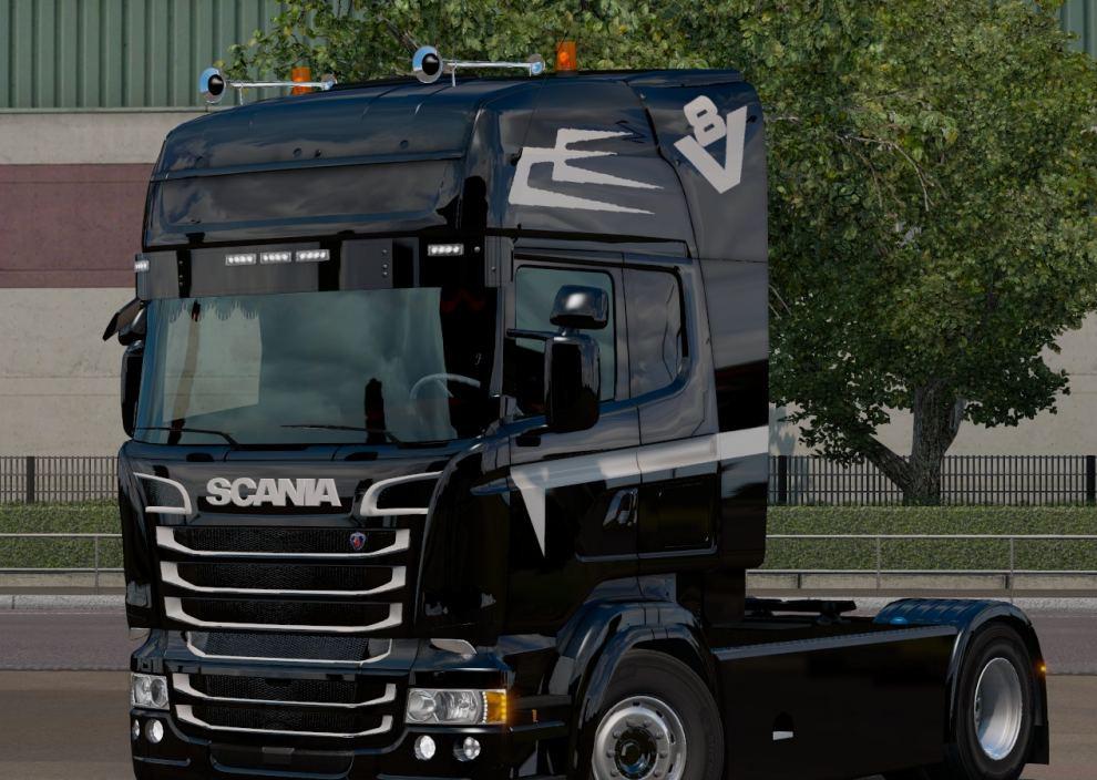 Black Skin For Scania Rjl X Ets Planet Net