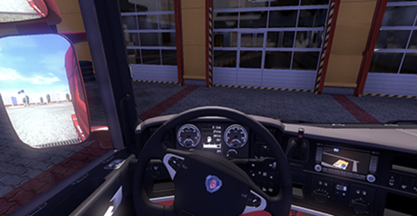 Scania Black And Red Deluxe Interior V 1.0