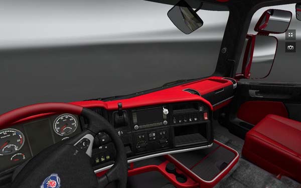 Scania Red-Black Leather interior