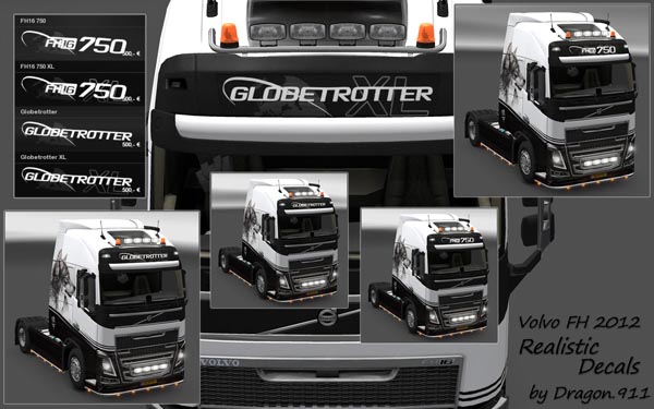 Realistic Decals for Volvo FH 2012