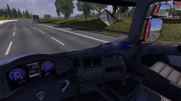 Scania blue V8 interior