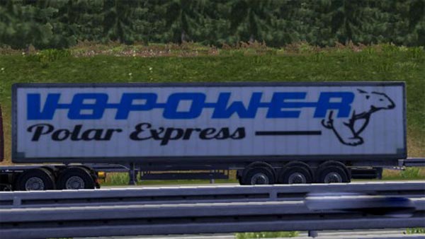 V8 Power Polar Express trailer skin