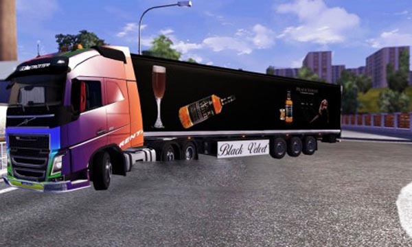Black velvet trailer skin