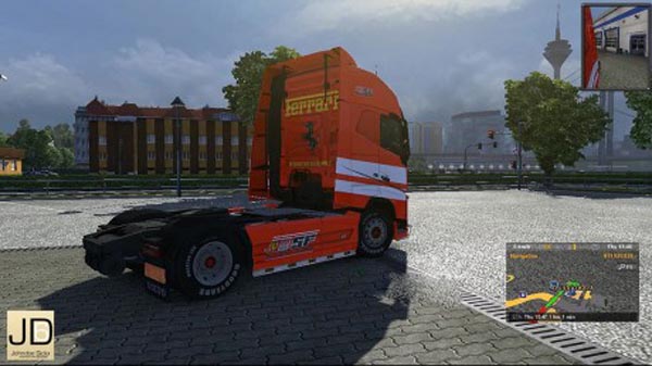 VOLVO FH 2012 – Ferrari Truck, Interior and Trailer - ETS2planet.net