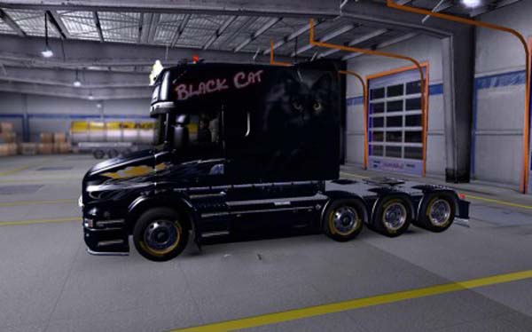 Scania T Black Cat Skin