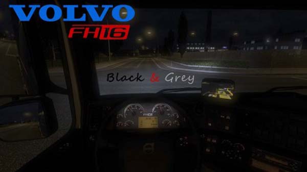 Volvo FH16 2009 Black & Grey Interior