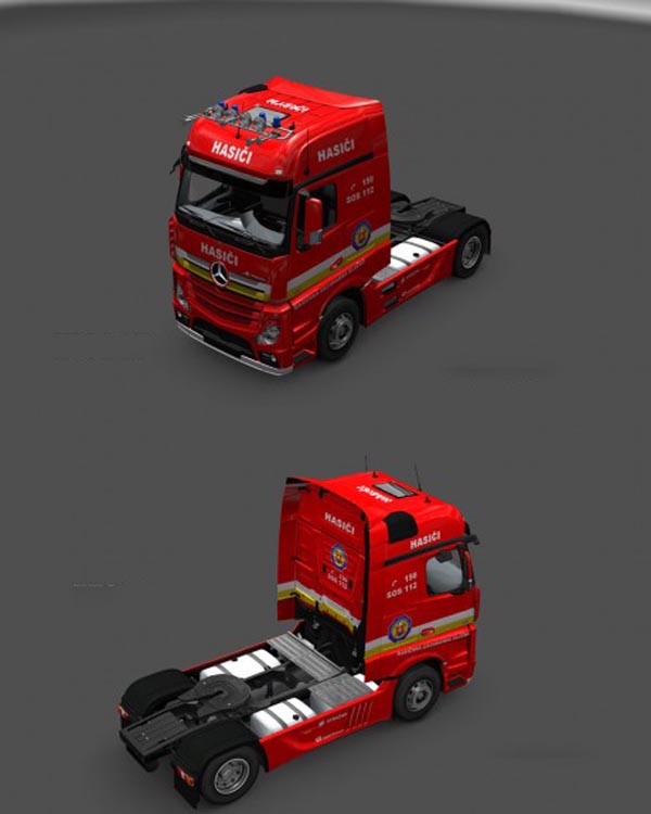 Mercedes Actros Hasiči Skin