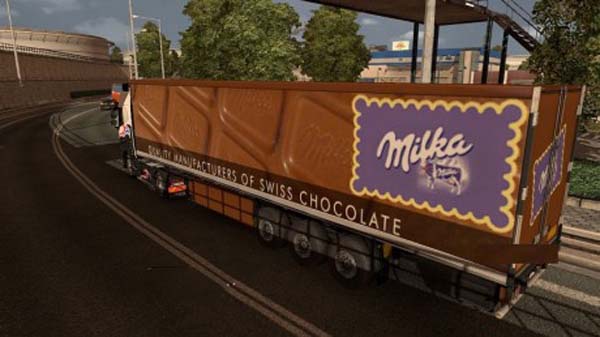 Milka chocolate trailer