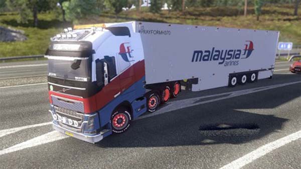 Malaysia Airlines Volvo FH16 & Trailer Skins