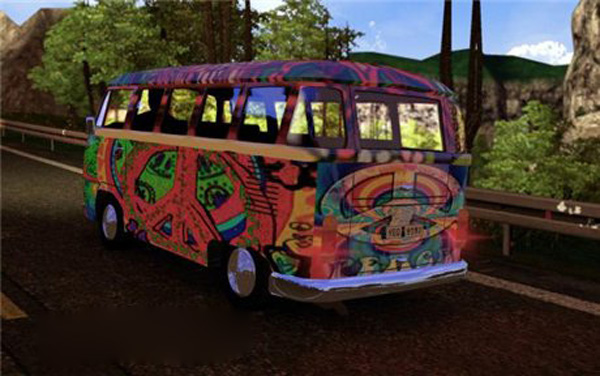 AI Traffic VW T2 Hippie Mobile