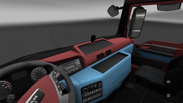 Red and Blue Theme Interior for the Man TGX