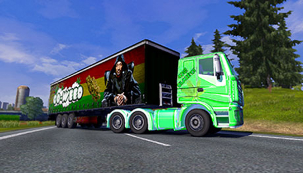 Iveco Stralis 420 Paintjob and Weed Trailer