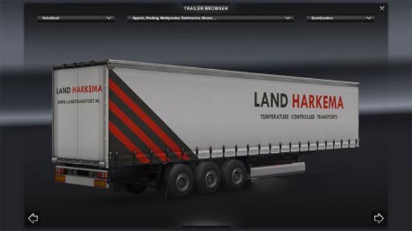 Land Harkema white trailer