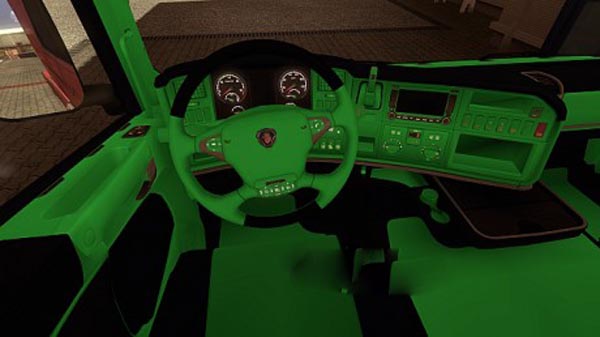 Scania Green Black Interior