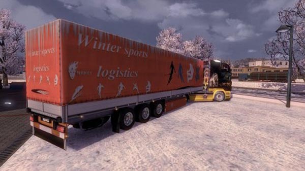 Winter sports logistics trailer skin