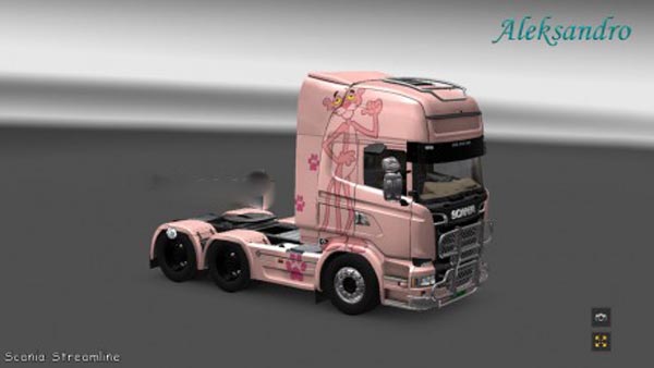 Scania Streamline Pink Panter Skin