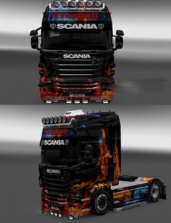 Scania R FiREABALL Skin