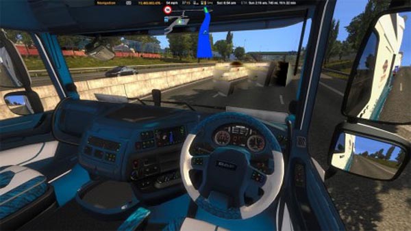 Daf Euro 6 Blue Dashboard & Interior