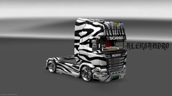 Scania Streamline Zebra Skin