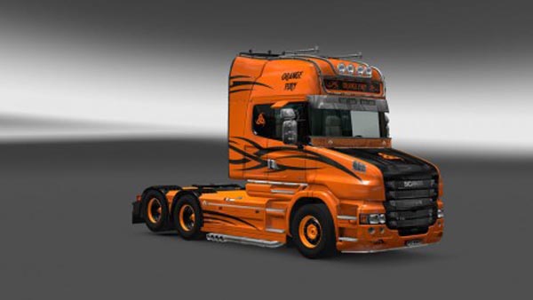 Scania T Orange Fury Skin