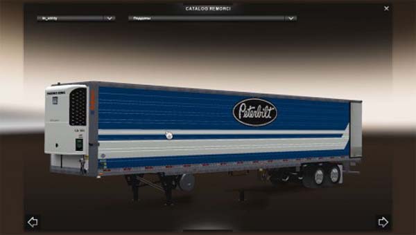 Blue Peterbilt-trailer