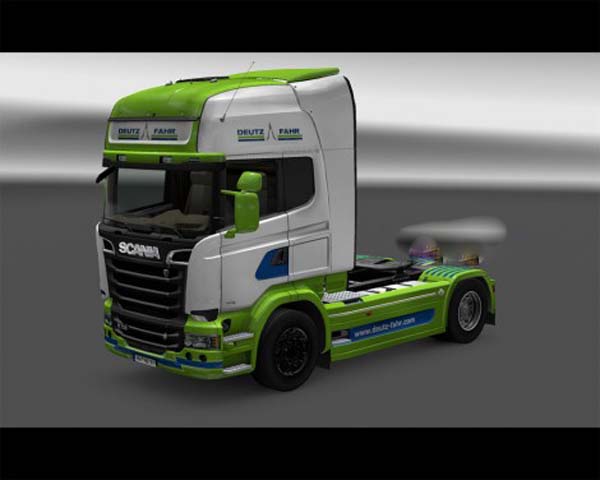 Deutz Fahr Streamline Scania skin + trailer