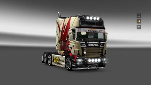 Skin for RJL Scania + trailer