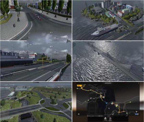 Bridge from Calais to Dover and City on Island v 4.0