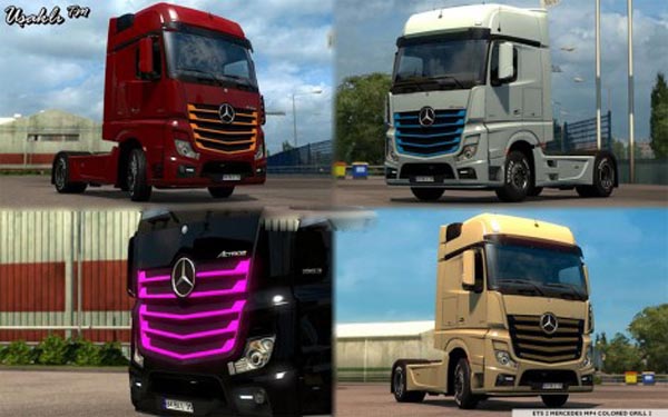 Mercedes MP4 New Actros 2014 Colored Grill 2