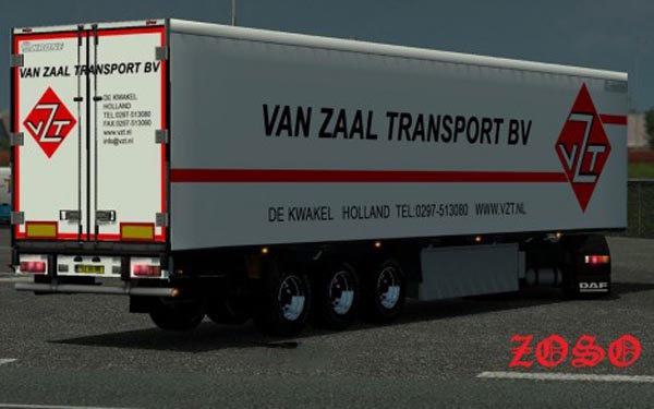 Van Zaal Transport Trailer