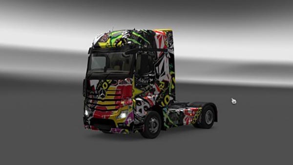 Mercedes Actros MP4 Sticker Bomb Skin