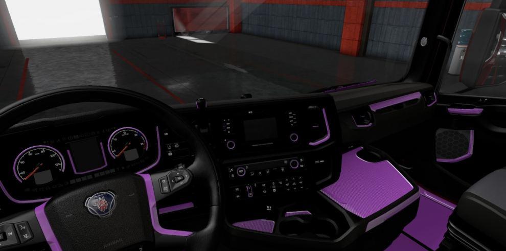 Black And Purple Interior For Scania S R 2016 1 3 X
