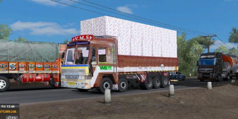 Ashok LeyLand Lorry (16 Wheels) Lorry mod In ETS2 [1.32.x] - ETS2planet.net