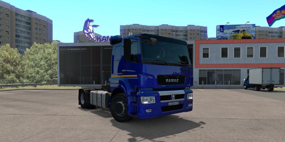 Russian mainline tractor KAMAZ 5490 Neo and 65206 + Full set of ETS2 1. ...