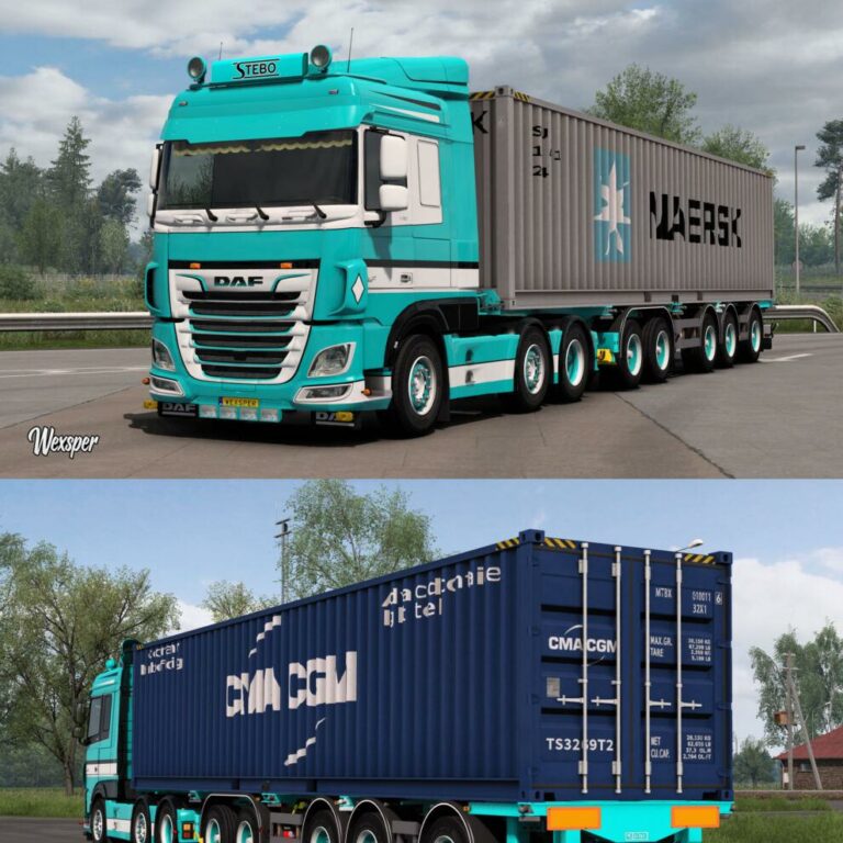 DAF XF Euro 6 Stebo Transport Skin Pack by Wexsper (Update) [1.42.x ...